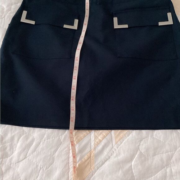 Michael Kors 4 navy blue, mini skirt, metal details - Picture 9 of 15